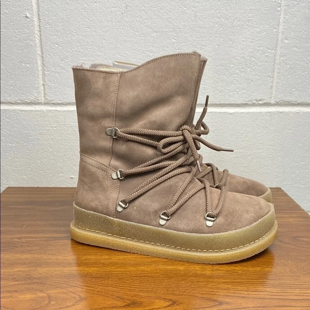 Birkenstock Masi Taupe‎ Winter Boots Suede Finish EU38 Narrow Fit 1011019 Eskimo